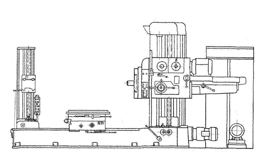 Кинематическая схема станка расточного станка